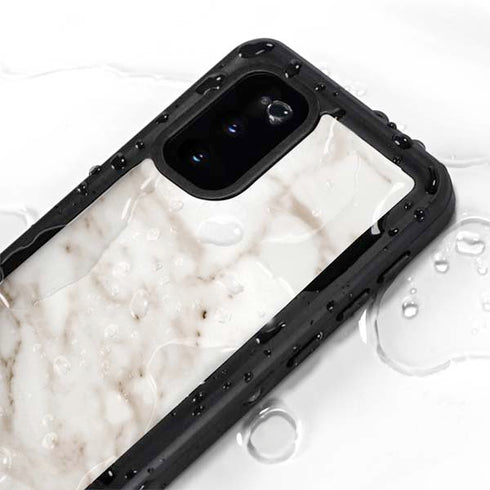 Taupe Marble Galaxy S20 Waterproof Case