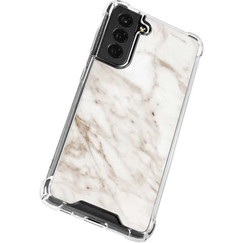 Taupe Marble Galaxy S21 FE Clear Case