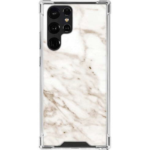 Taupe Marble Galaxy S22 Ultra Clear Case