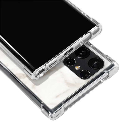 Taupe Marble Galaxy S22 Ultra Clear Case