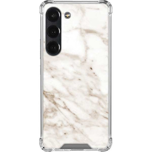 Taupe Marble Galaxy S23 Clear Case