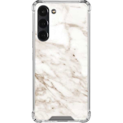 Taupe Marble Galaxy S23 Plus Clear Case