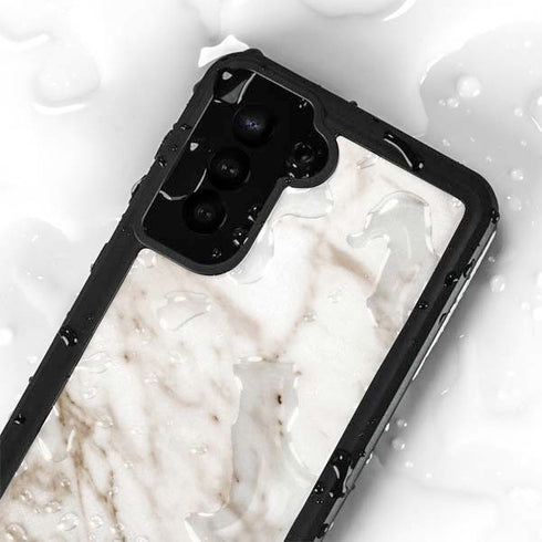 Taupe Marble Galaxy S23 Plus Waterproof Case