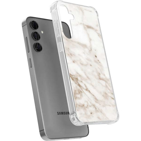 Taupe Marble Galaxy S24 Plus Clear Case