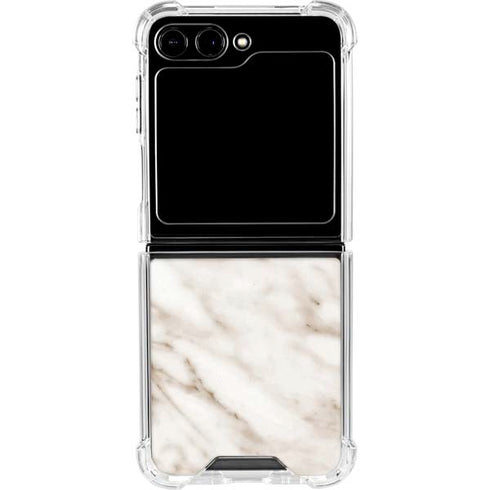 Taupe Marble Galaxy Z Flip5 5G Clear Case