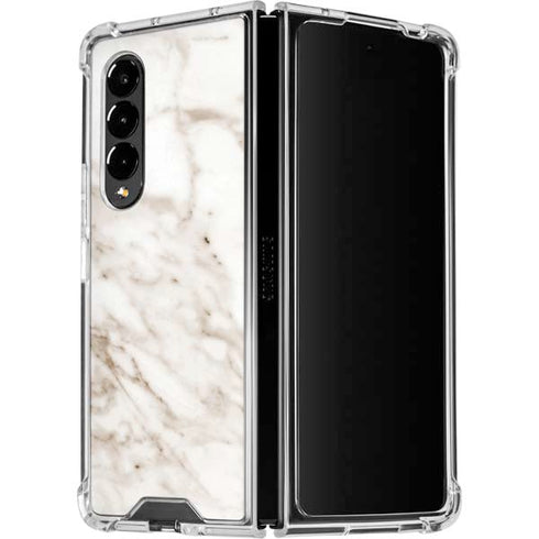 Taupe Marble Galaxy Z Fold4 5G Clear Case