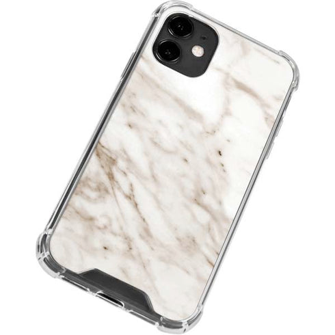 Taupe Marble iPhone 12 Clear Case