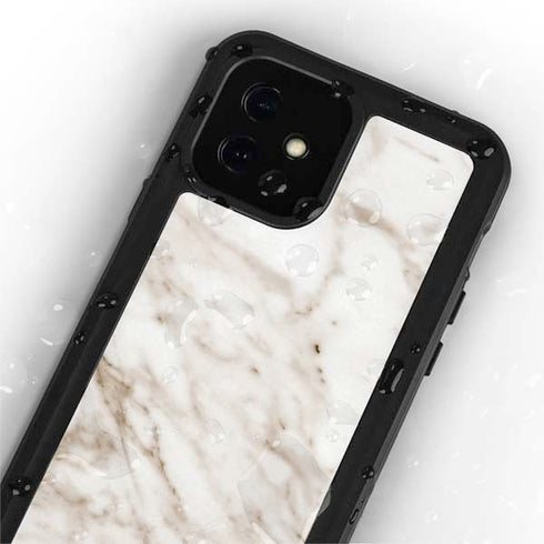 Taupe Marble iPhone 12 Mini Waterproof Case