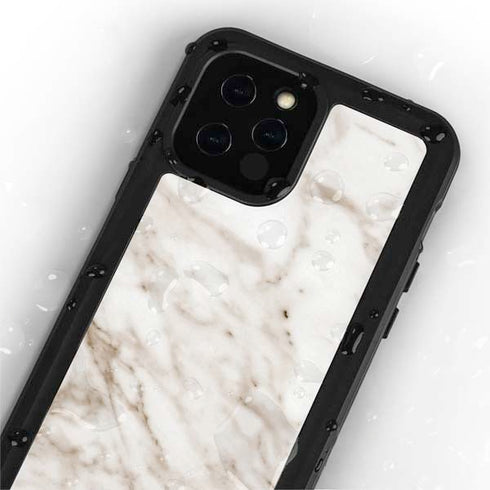 Taupe Marble iPhone 12 Pro Waterproof Case