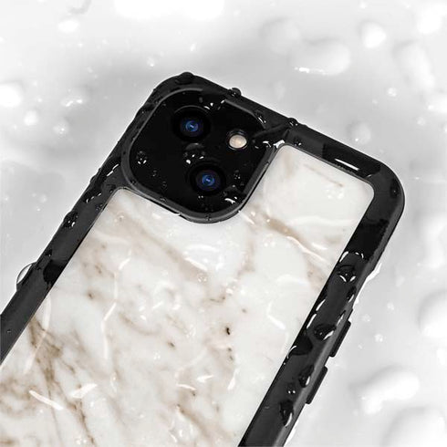 Taupe Marble iPhone 13 Mini Waterproof Case