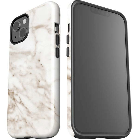 Taupe Marble iPhone 15 Plus Impact Case