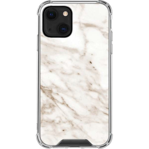 Taupe Marble iPhone 14 Plus Clear Case