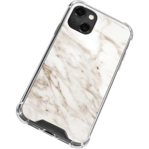 Taupe Marble iPhone 14 Plus Clear Case