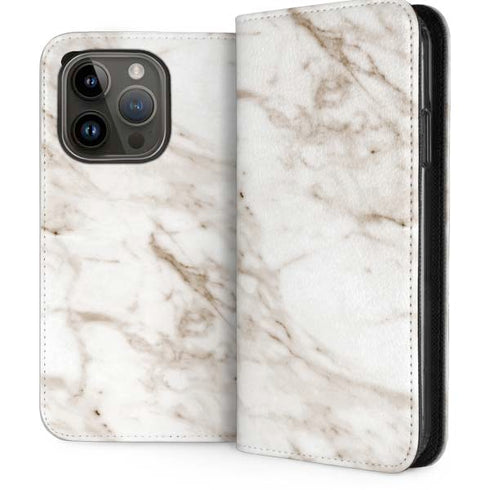 Taupe Marble iPhone 15 Pro Folio Case