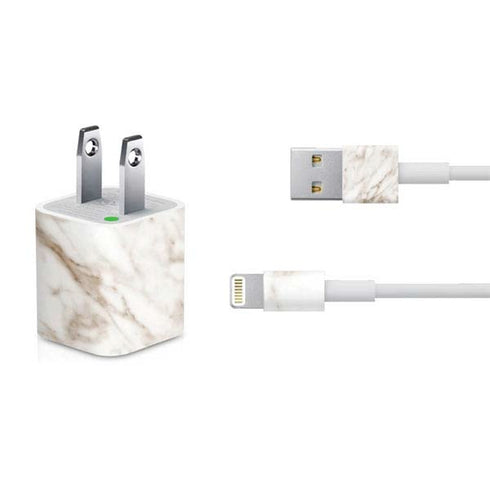 Taupe Marble iPhone Charger (5W USB) Skin