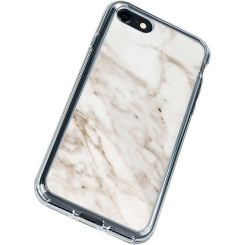 Taupe Marble iPhone SE (2nd & 3rd Gen) Clear Case