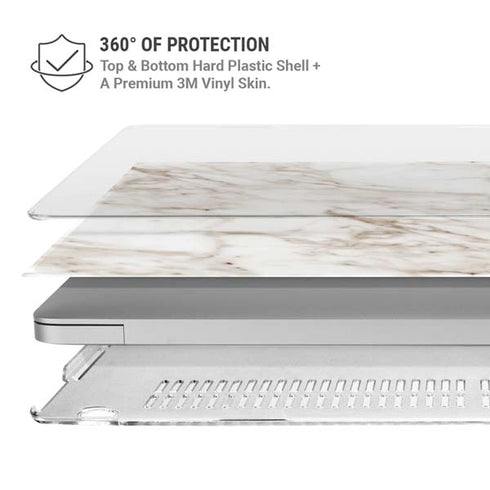 Taupe Marble MacBook Pro 16in (2019-20) Case plus Skin