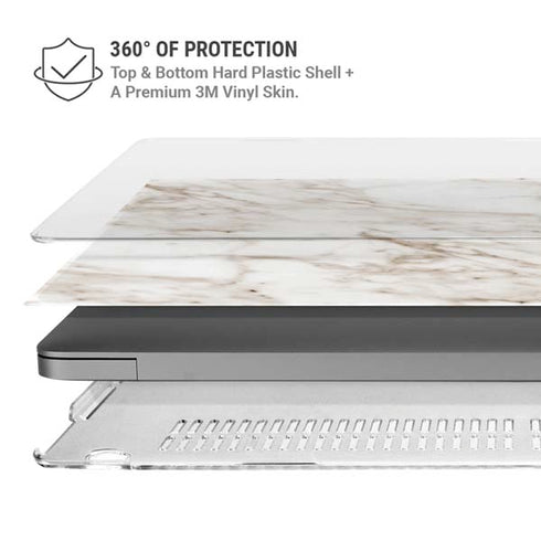 Taupe Marble MacBook Pro 16in (2021-25) Case plus Skin