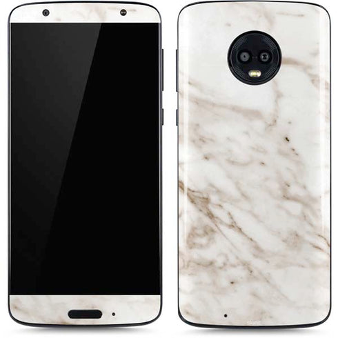 Taupe Marble Moto G6 Skin