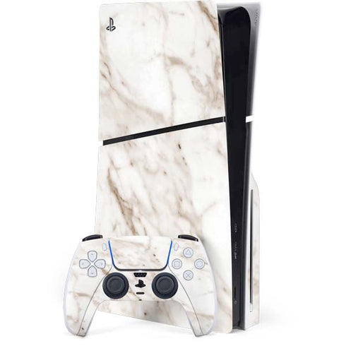 Taupe Marble PS5 Slim Disk Bundle Skin