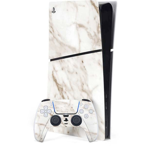Taupe Marble PS5 Slim Digital Edition Console Skin