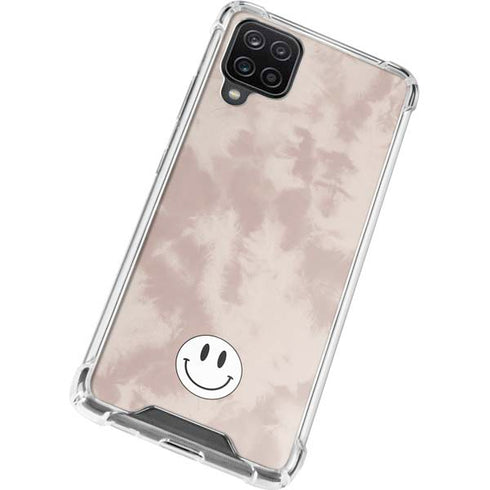 Taupe Tie Dye Galaxy A12 Clear Case
