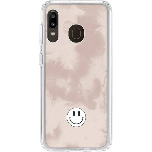 Taupe Tie Dye Galaxy A20 Clear Case