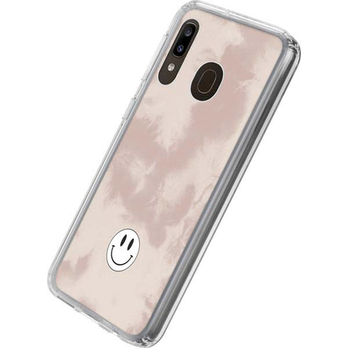 Taupe Tie Dye Galaxy A20 Clear Case