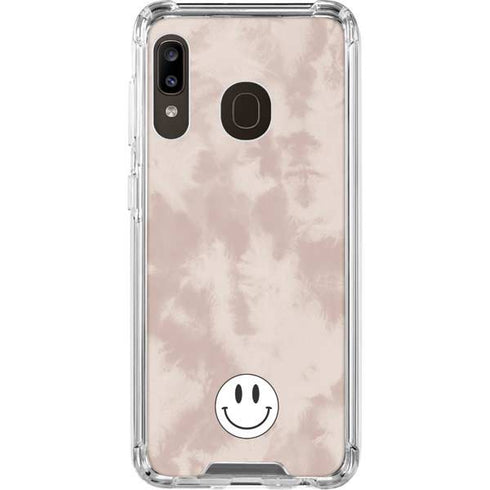 Taupe Tie Dye Galaxy A30 Clear Case