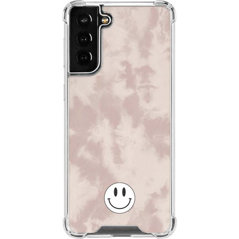 Taupe Tie Dye Galaxy S21 FE Clear Case
