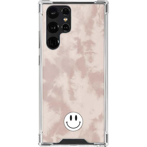 Taupe Tie Dye Galaxy S22 Ultra Clear Case