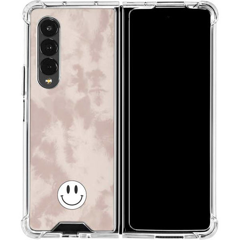 Taupe Tie Dye Galaxy Z Fold4 5G Clear Case