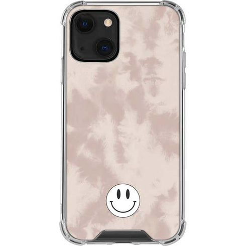 Taupe Tie Dye iPhone 14 Plus Clear Case