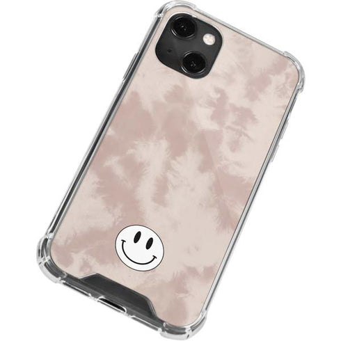 Taupe Tie Dye iPhone 14 Plus Clear Case