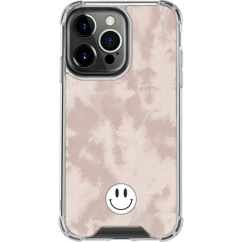Taupe Tie Dye iPhone 15 Pro Clear Case