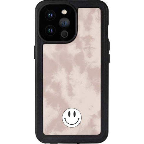 Taupe Tie Dye iPhone 14 Pro Max Waterproof Case