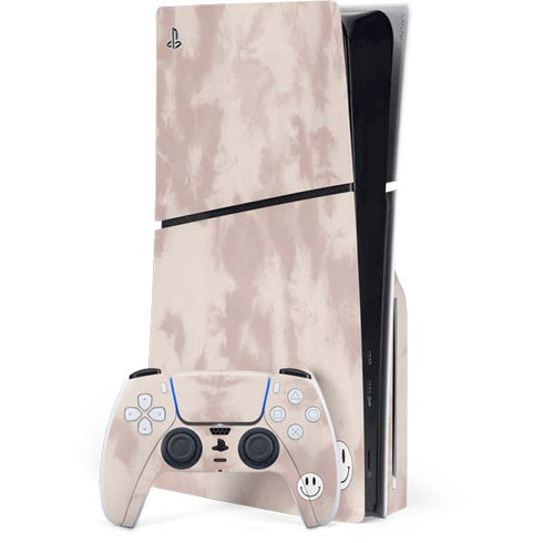 Taupe Tie Dye PS5 Slim Disk Bundle Skin