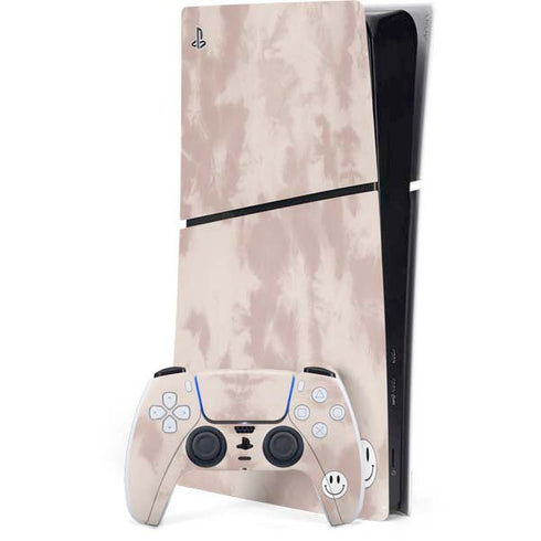 Taupe Tie Dye PS5 Slim Digital Edition Bundle Skin
