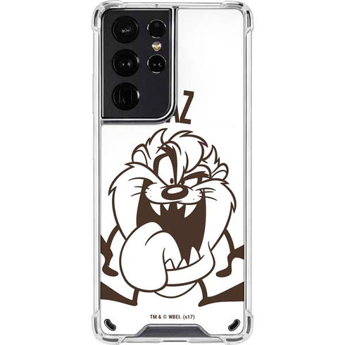 Looney Tunes Taz Big Head Galaxy S21 Ultra 5G Clear Case