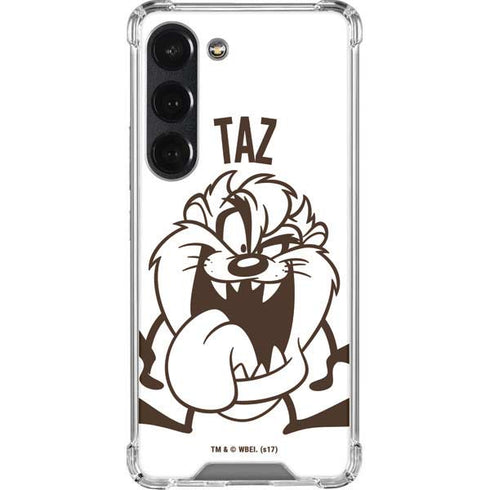 Looney Tunes Taz Big Head Galaxy S23 Clear Case