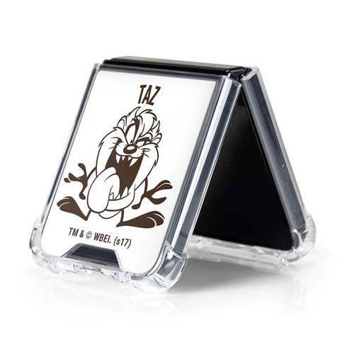 Looney Tunes Taz Big Head Galaxy Z Flip5 5G Clear Case