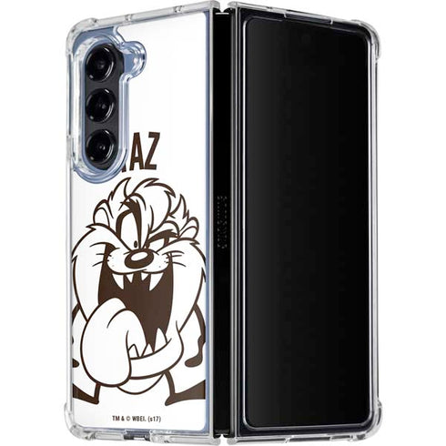 Looney Tunes Taz Big Head Galaxy Z Fold5 5G Clear Case