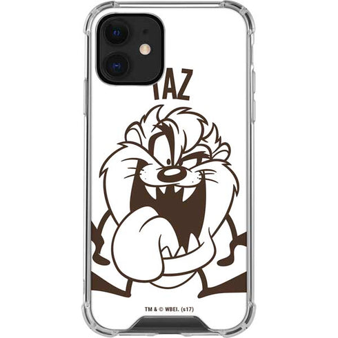 Looney Tunes Taz Big Head iPhone 12 Clear Case