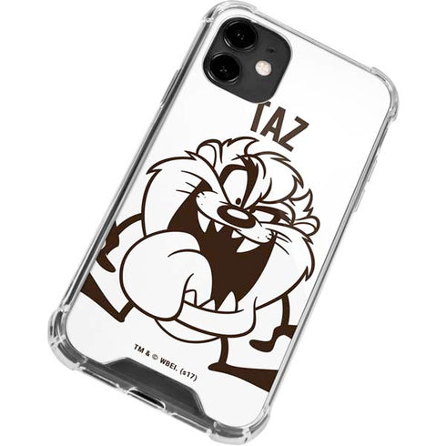 Looney Tunes Taz Big Head iPhone 12 Clear Case