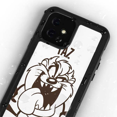 Looney Tunes Taz Big Head iPhone 12 Mini Waterproof Case