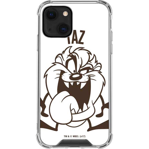 Looney Tunes Taz Big Head iPhone 13 Mini Clear Case