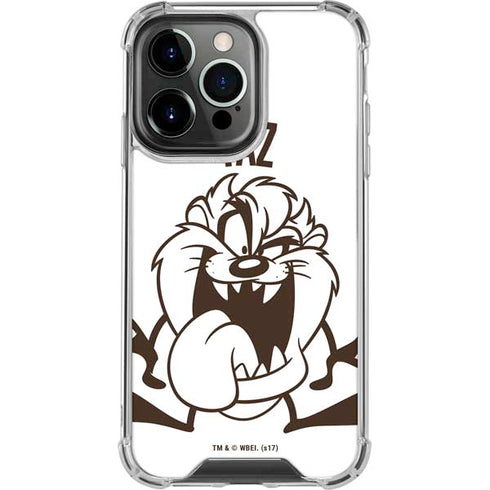 Looney Tunes Taz Big Head iPhone 13 Pro Clear Case