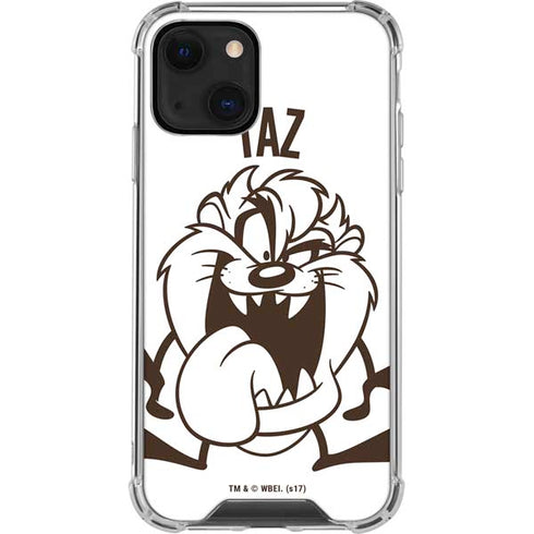 Looney Tunes Taz Big Head iPhone 14 Clear Case