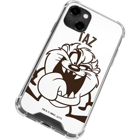 Looney Tunes Taz Big Head iPhone 14 Clear Case