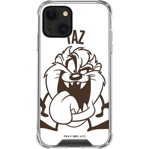 Looney Tunes Taz Big Head iPhone 14 Plus Clear Case